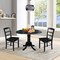 International Concepts 42 in. Dual Drop Leaf Table with 2 Ladder Back Dining Chairs - 3 Piece Dining Set K46-42DP-C2P - alternate 2